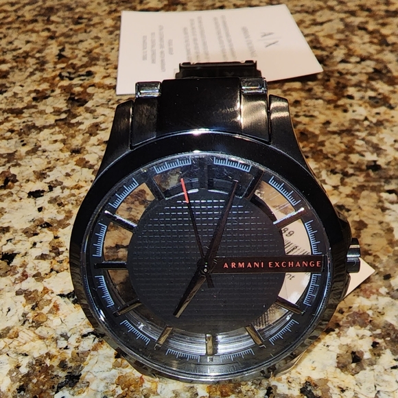 COPY - ARMANI EXCHANGE THREE-HAND BLACK STAINLESS STEEL WATCH - Picture 9 of 11